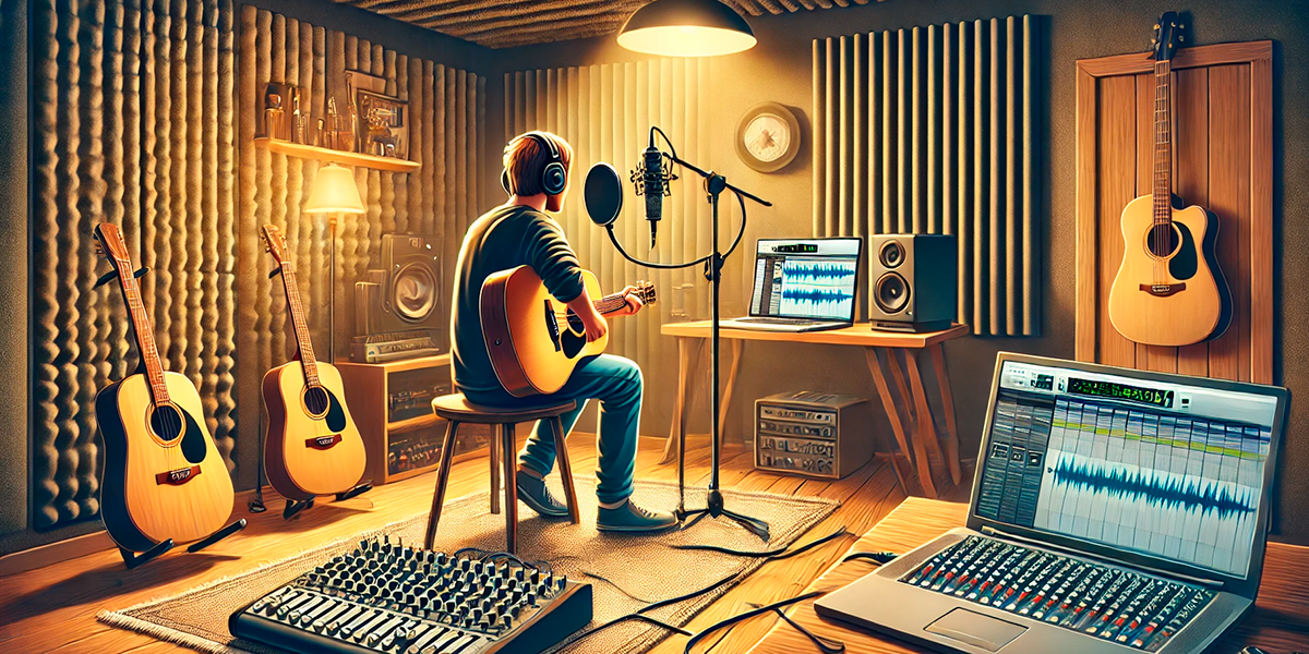 Hvordan optager man akustisk guitar i hjemmestudiet